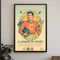 Jim Thorpe Iconic Sports Legend Poster