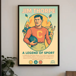 Jim Thorpe Iconic Sports Legend Poster