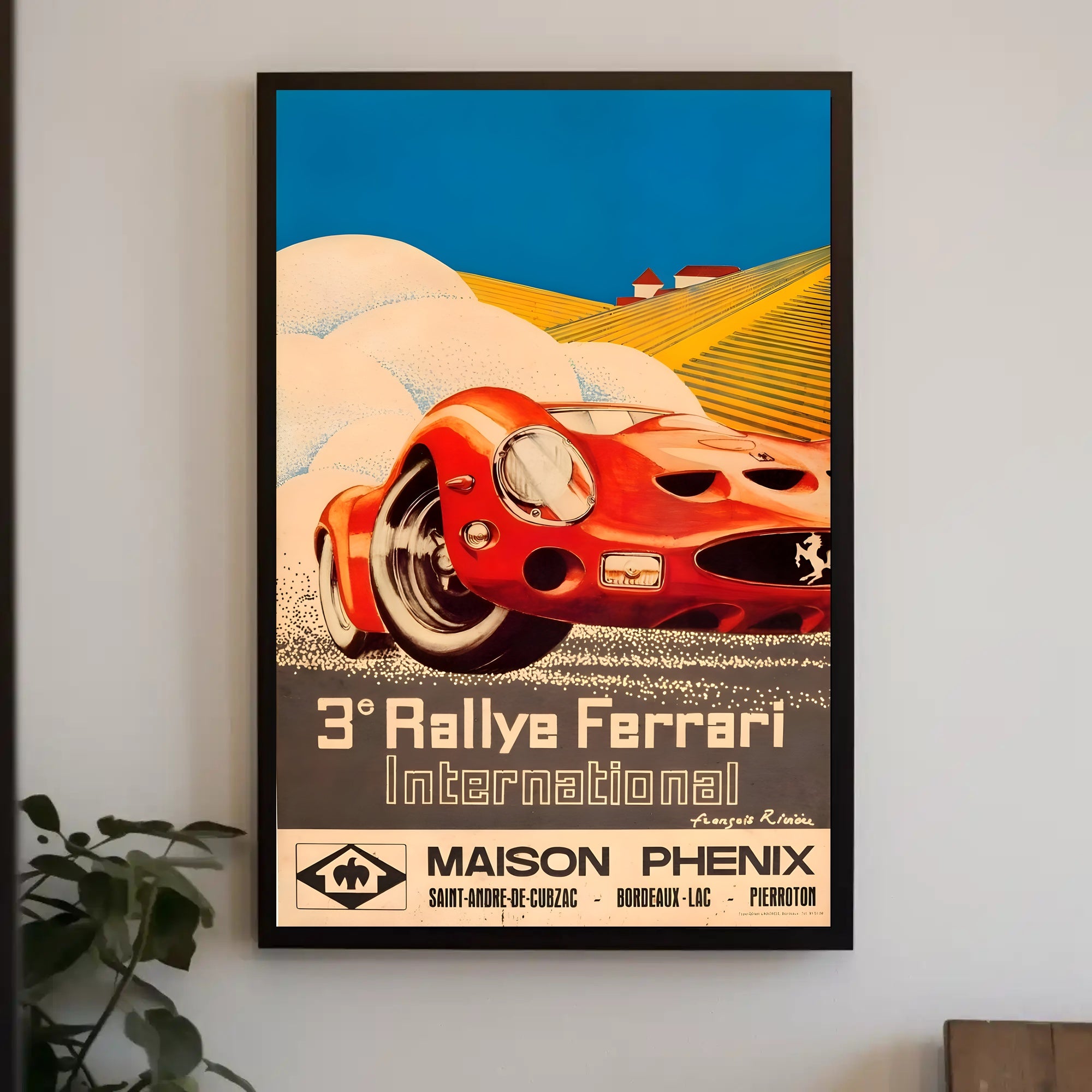 3rd Rallye Ferrari Travel Poster Art Print Decor