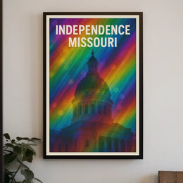 Independence Missouri Cityscape Minimalist Decor Poster