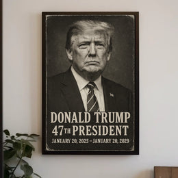 Donald Trump 47th President Patriotic Wall Poster