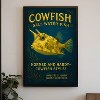 Cowfish A Unique Saltwater Species Poster