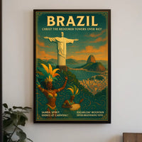 Brazil Carnival Rio Poster: Vintage Travel Art