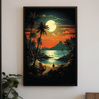 Tropical Sunset Serenity Poster