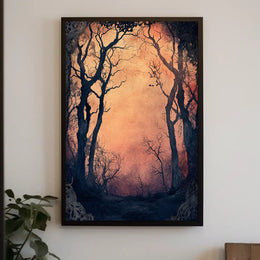 Enchanted Forest At Dusk Poster