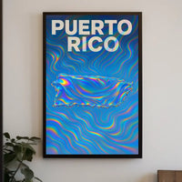 Puerto Rico Vibrant Waves Poster