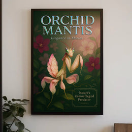 Orchid Mantis Elegance in Motion Poster