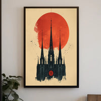 Mystical Owl in Enchanted Forest Art Poster PosterGoat