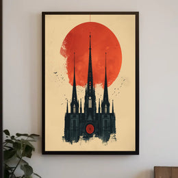 Mystical Owl in Enchanted Forest Art Poster PosterGoat