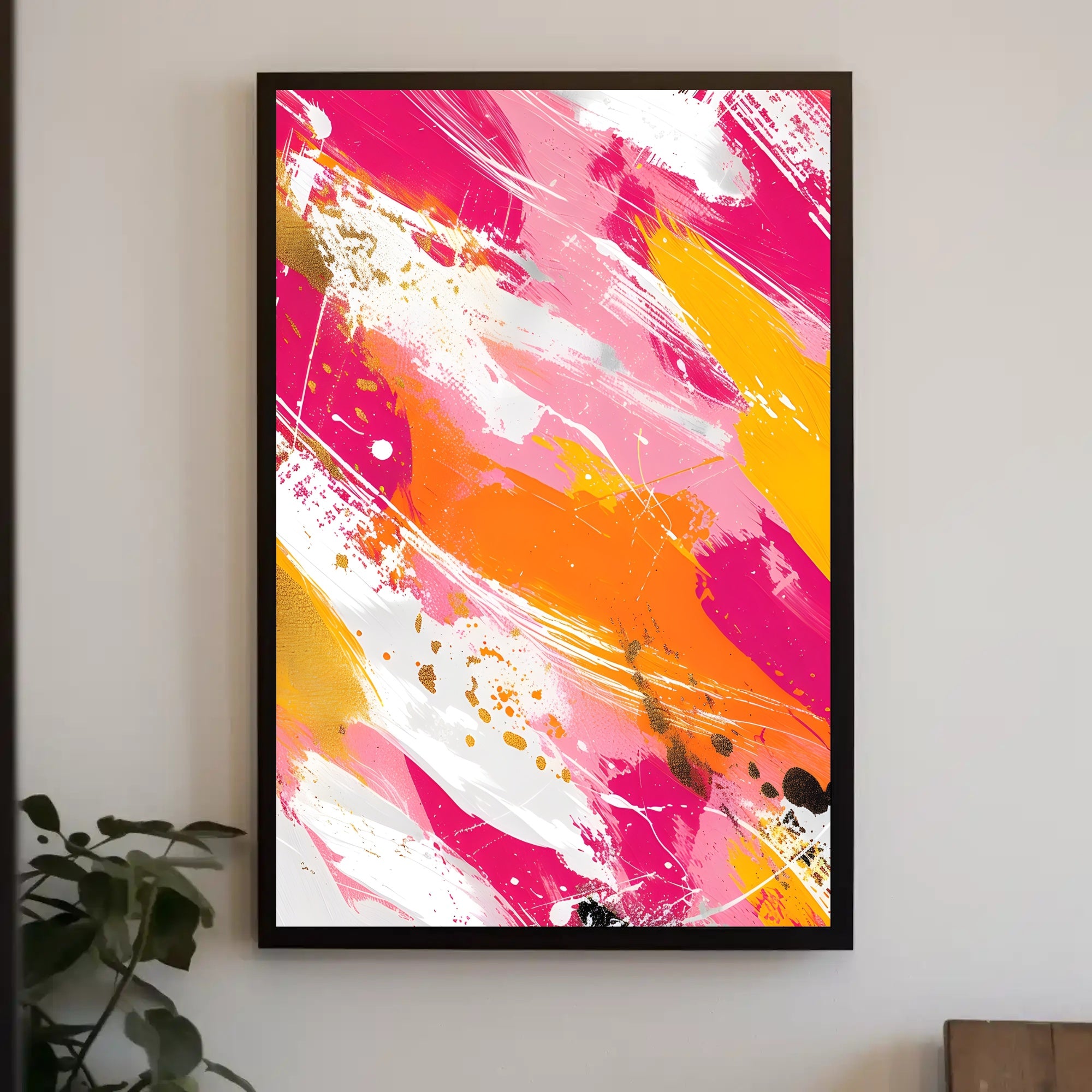 Vibrant Abstract Expressionist Art Print - Artistic Poster PosterGoat