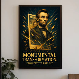 Abraham Lincoln 3d Pop Poster