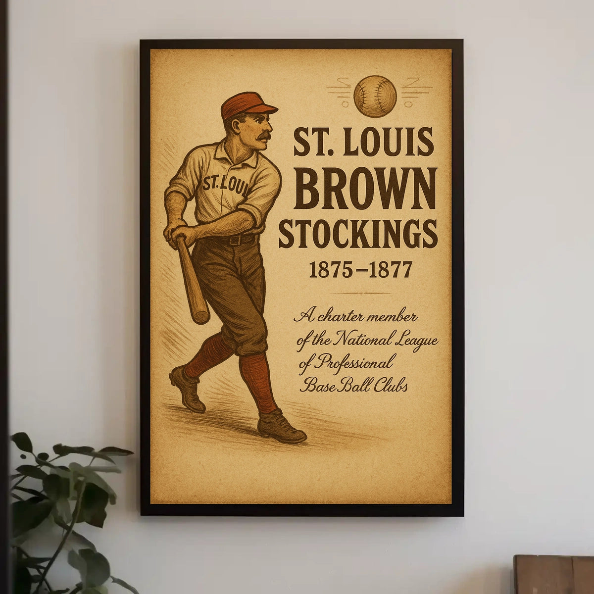 St. Louis Brown Stockings 1875-1877 Poster