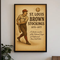 St. Louis Brown Stockings 1875-1877 Poster