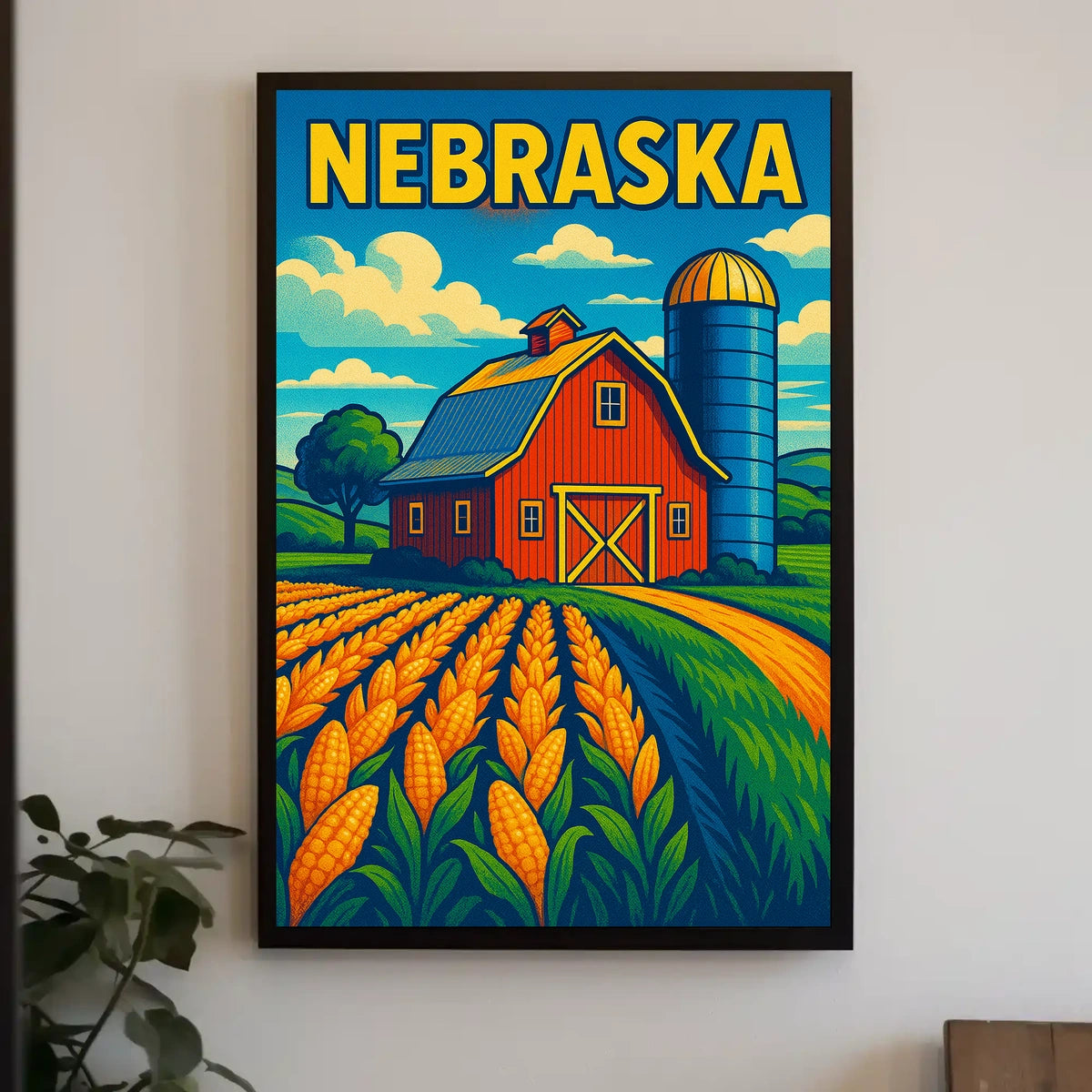 Nebraska Farm Scene Poster
