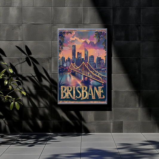 Brisbane Vintage Poster