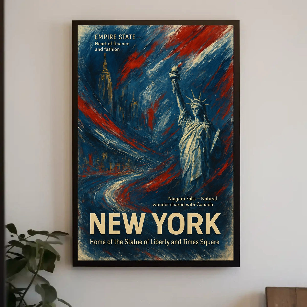 New York Empire State Skyline Poster Modern Wall Art