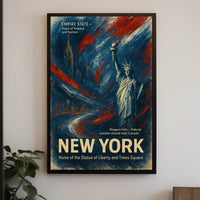 New York Empire State Skyline Poster Modern Wall Art