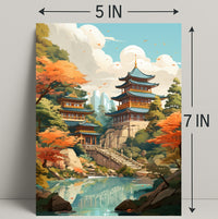 Tranquil Pagoda Retreat Poster
