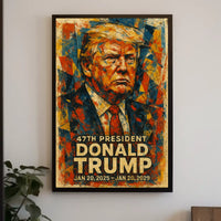 Donald Trump 47th President Abstract Art Poster