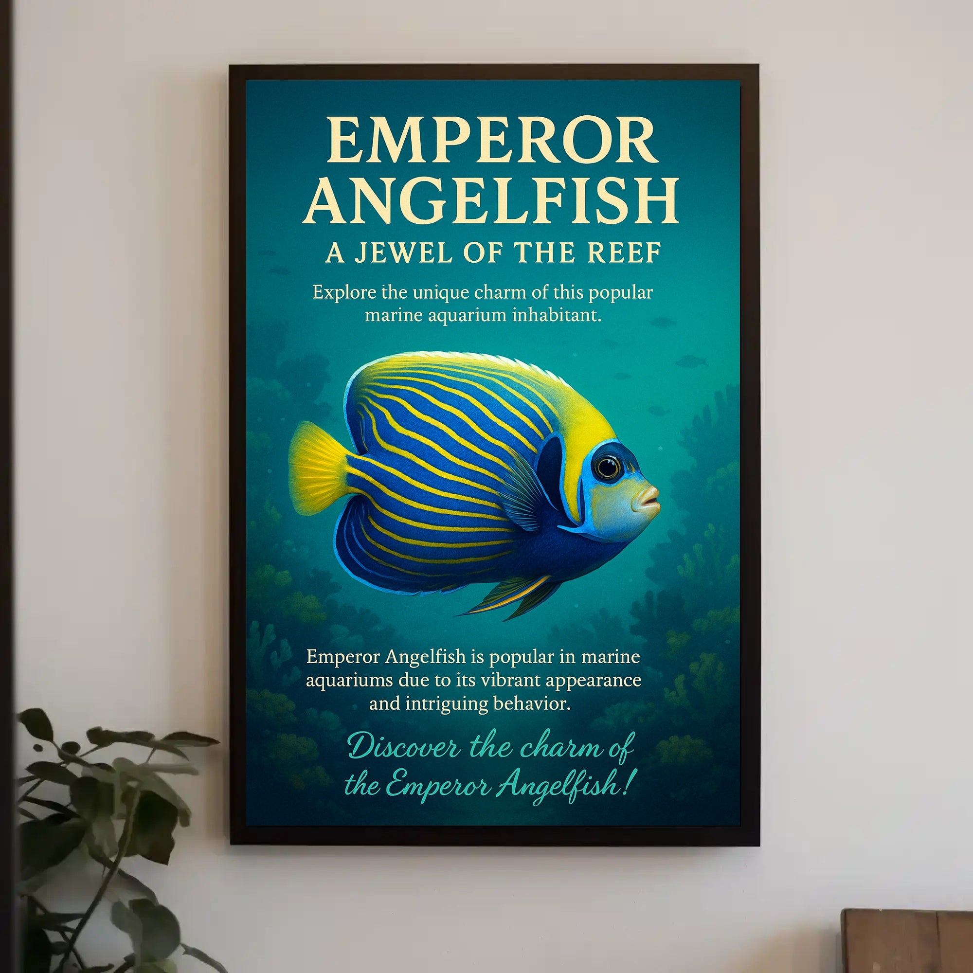 Emperor Angelfish A Jewel of the Reef Poster