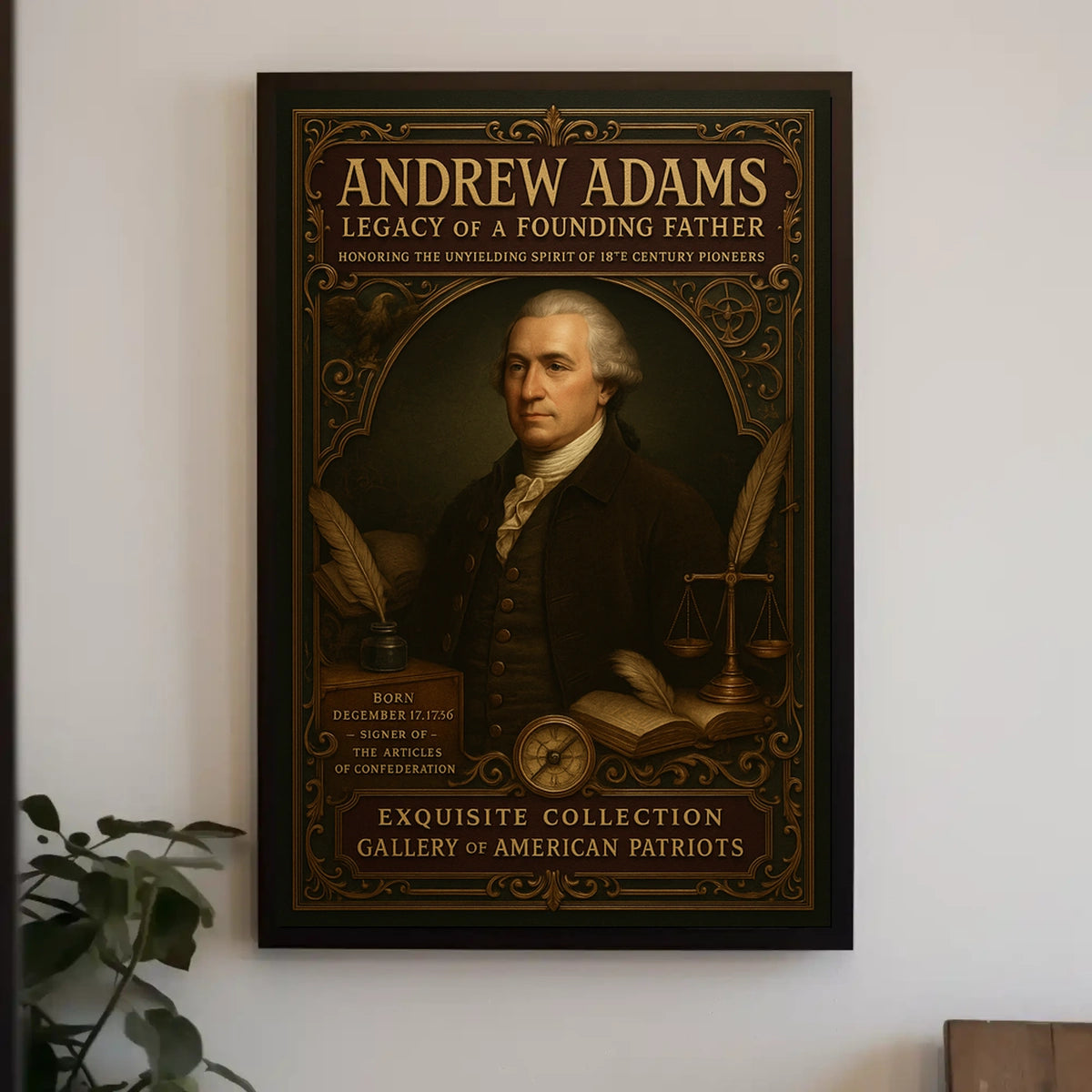 Andrew Adams Legacy of a Founding Father Poster