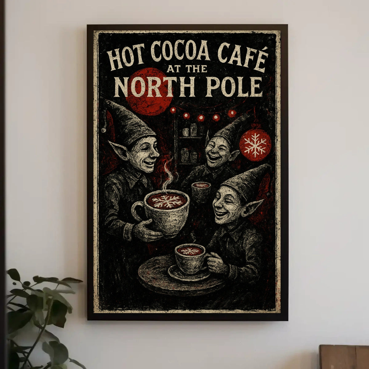 Hot Cocoa Café At The North Pole Poster