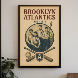 Brooklyn Atlantics Baseball Team Poster