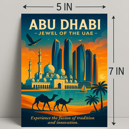 Abu Dhabi Sunset Travel Poster