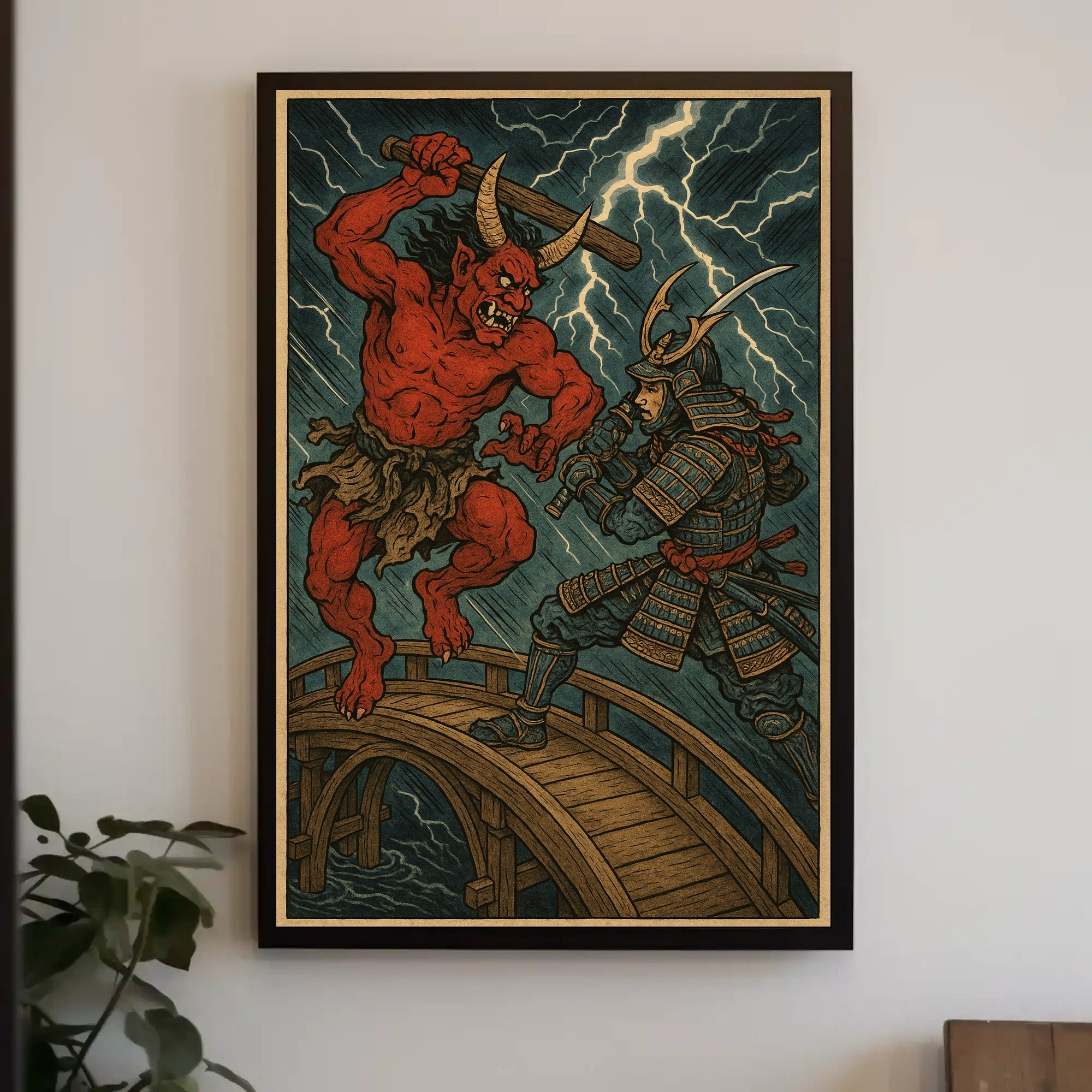 Samurai vs Oni Battle: Fantasy or Mythology Poster