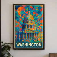 Washington Capitol Art Poster