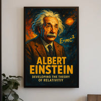Albert Einstein Developing The Theory Poster
