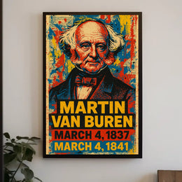Martin Van Buren 8th President of the United States Street Art Mashup Poster