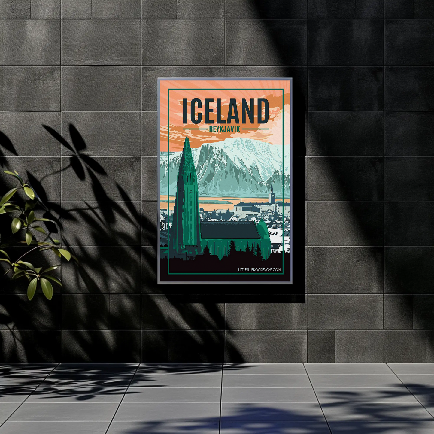 Reykjavik Iceland Travel Poster
