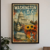 Washington D.C. A Vibrant Tapestry Poster