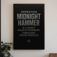 Operation Midnight Hammer: Modern Military Recruitment Poster PosterGoat