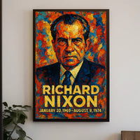 Gerald Ford 38th President of the United States Glitch Hop Art Poster