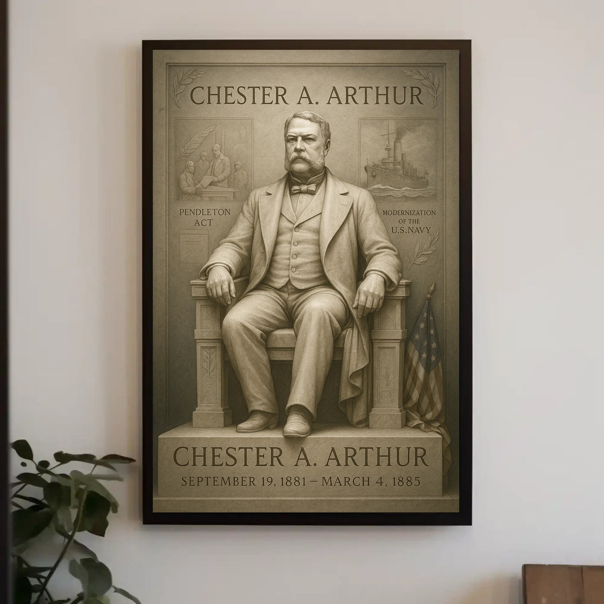 Chester A. Arthur Presidency Overview Poster