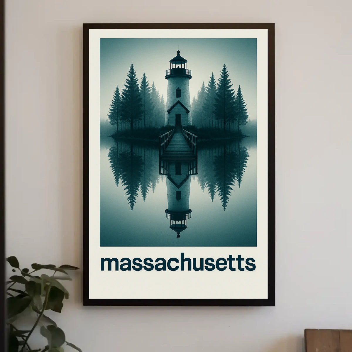 Tranquil Lighthouse in Massachusetts Poster