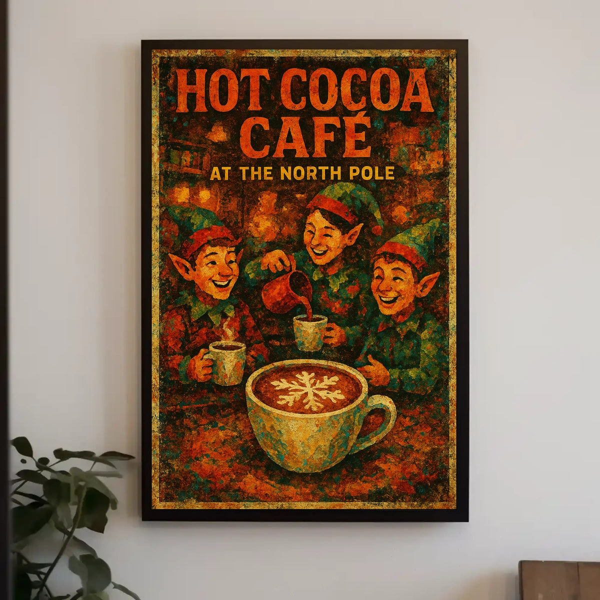 Hot Cocoa Café At The North Pole Poster