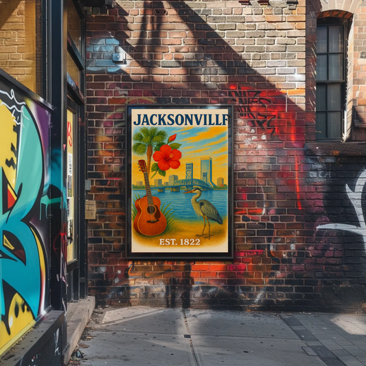 Jacksonville Florida Nature Music River Poster Poster