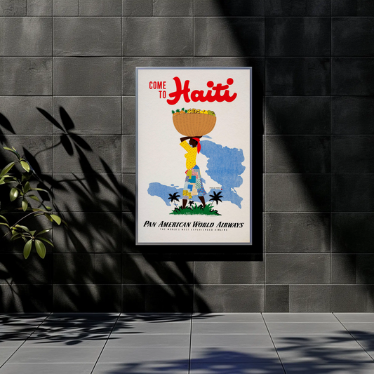 Haiti Fruit Basket Vintage Poster