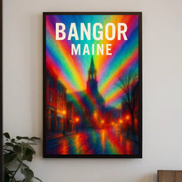 Bangor, Maine A Vibrant Impression Poster