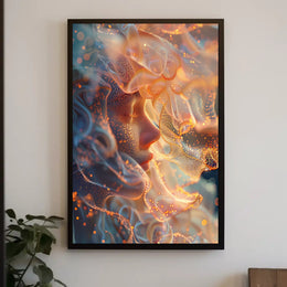 Mystical Wizard in Enchanted Library Poster PosterGoat