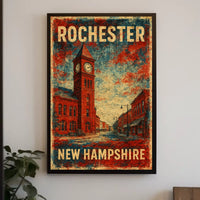 Rochester New Hampshire Wanderlust Minimalist Poster