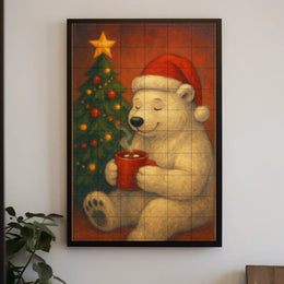 Cozy Christmas Bear Poster
