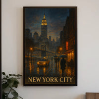 New York City at Night Poster