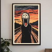 Expressionist Figure Horror Anxiety Bold Poster