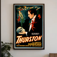 Thurston Magician Vintage Poster with Mystical Supernatural Theme