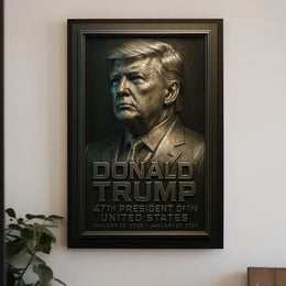 Donald Trump Minimalist Photography Realism Legacy Honor Patriotism Portrait Poster
