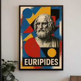 Euripides Greek Playwright Tribute Art Poster